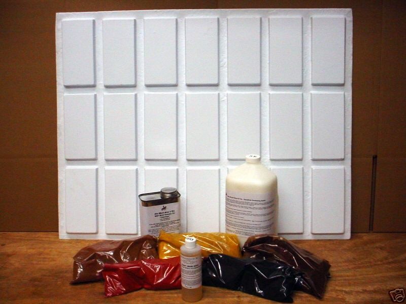 21+3 FREE 4x8 FLAT FACE BRICK VENEER MOLDS + SUPPLIES KIT MAKES 1000s 