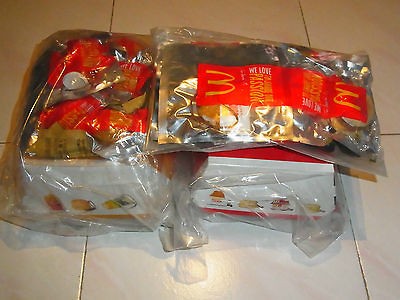 MCDONALDS MENU MINI FOOD CELL PHONE STRAP FULL KIT SET MCDONALD TOYS 