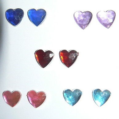 NEW MAGNETIC CRYSTAL HEART EARRINGS IDEAL FOR CHILDREN