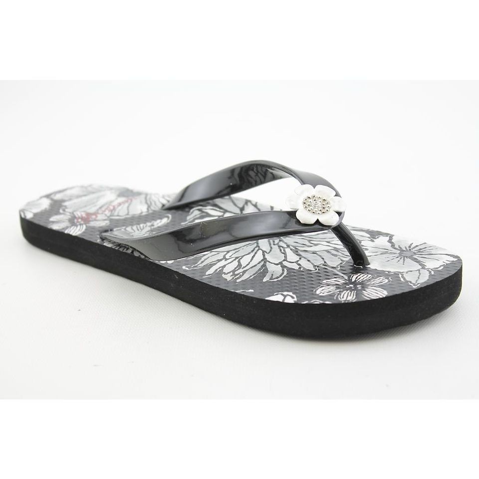 Brighton Zuma Womens Size 10 Black Open Toe Synthetic Flip Flops 