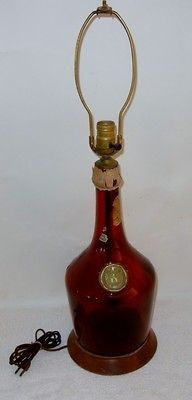 and B Benedictine Empty Brandy Bottle Turned Into Lamp Bottle 