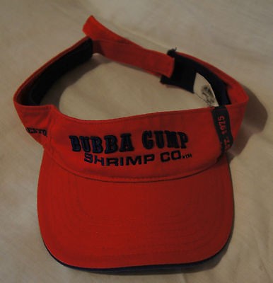 Bubba Gump Mens Red Black Cotton Bubba Gump Shrimp Co Adjustable Sun 