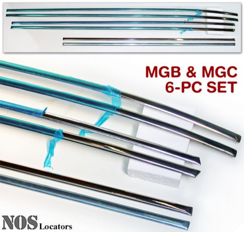 MGB, MGC 6 pc Side Moulding Set (Fits MGC 1968)