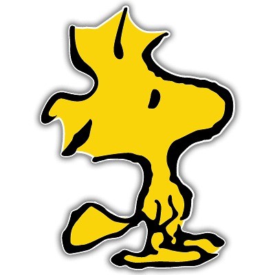 Woodstock Snoopy car bumper sticker decal 4 x 5