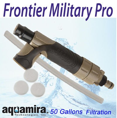 Aquamira Frontier Pro Military Tactical Water Filter System Straw 50 