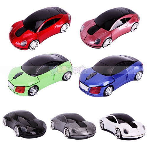 Color Change 2.4G Car Shape Wireless Optical Mouse For PC Laptop 