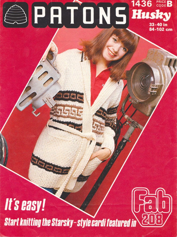   Starsky   Style Unisex Cardigan 33   40 Chunky Knitting Pattern Copy