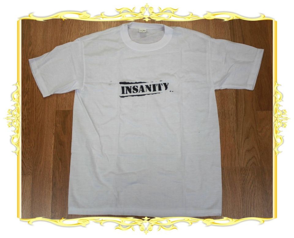   FREE SIZE * INSANITY ULTIMATE WORK OUT CARDIO FITNESS T SHIRT * NEW