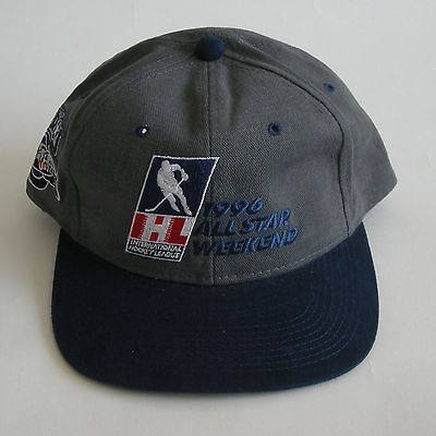   AEROS 1996 All Star Weekend IHL Rare Vintage Snapback Caps Hats GRAY