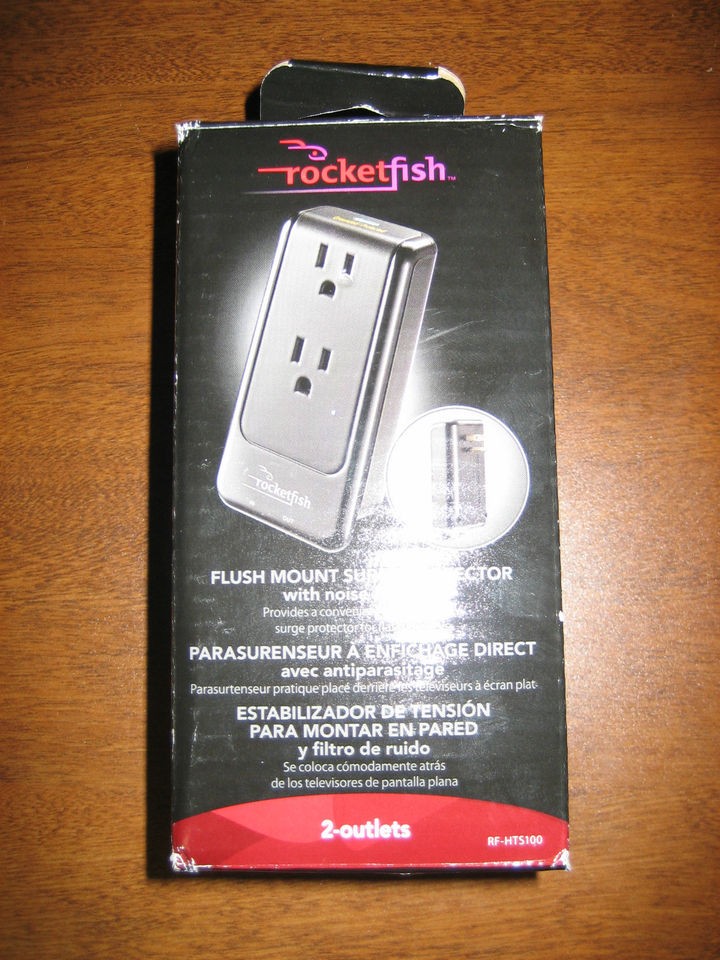 Rocketfish Flush Mount Surge Protector RF HTS100   OPEN BOX