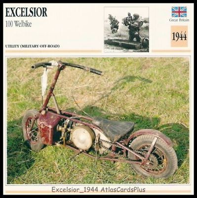 Bike Card 1944 Excelsior 100 Welbike folding scooter