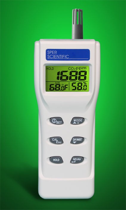 CO2 Temperature Humidity Meter   Sper Scientific 800046