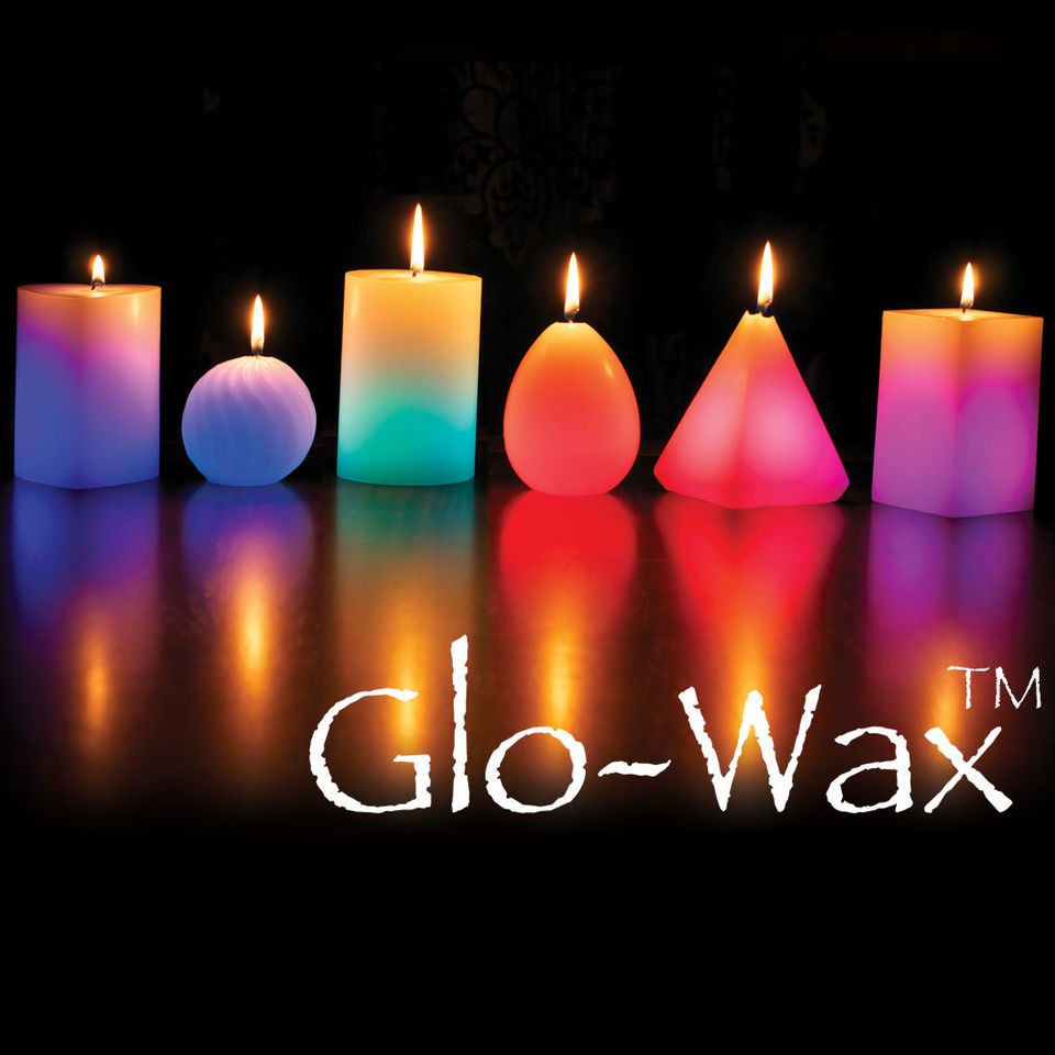 GLO WAX MAGIC COLOUR CHANGING LED CANDLES THAT CHANGE COLOUR AS THEY 