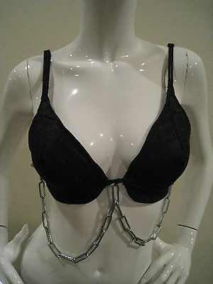   Hospital TV Wardrobe Bra Costume Top Celebrity Worn Black Chains Biker