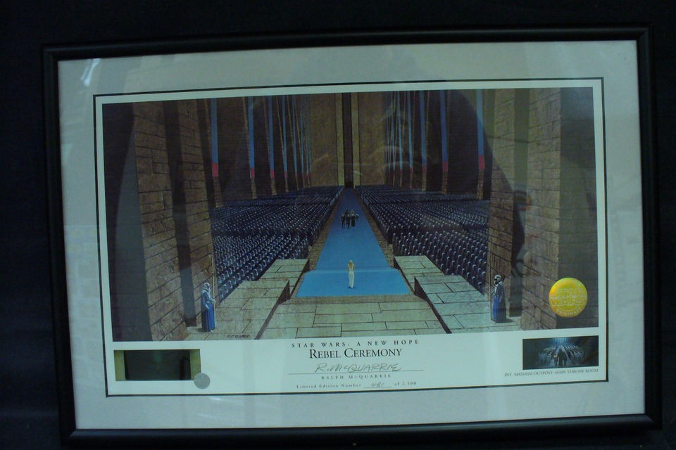 STAR WARS REBEL CEREMONY   LIMITED ED. RALPH McQUARRIE LITHOGRAPH 