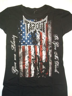 TAPOUT American Flag Womens T shirt DAN HENDERSON