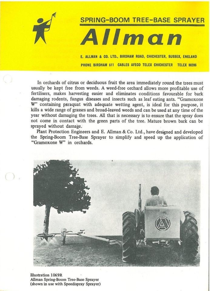 ALLMAN SPRING BOOM TREE BASE SPRAYER BROCHURE