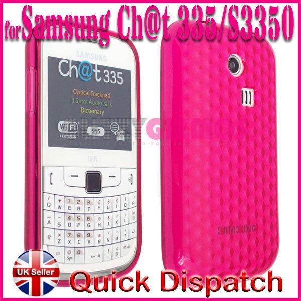 PINK SILICONE GEL CASE COVER FOR SAMSUNG CHAT 335 S3350