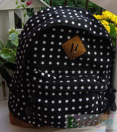 NEW Arrival Feb black Stars COOL Chilren CAVANS~ SCHOOL SMALL BACKPACK 