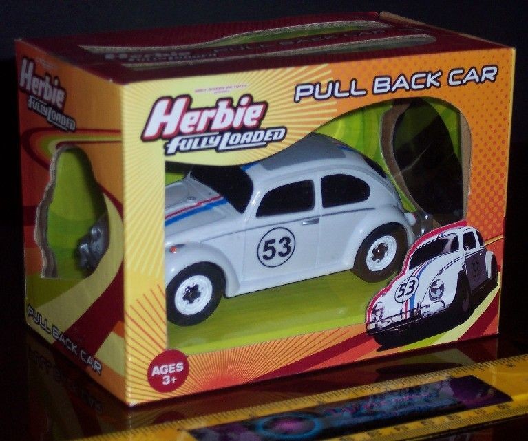 HERBIE THE LOVE BUG FULLY LOADED VW BEETLE PULL BACK ROLL BACK 