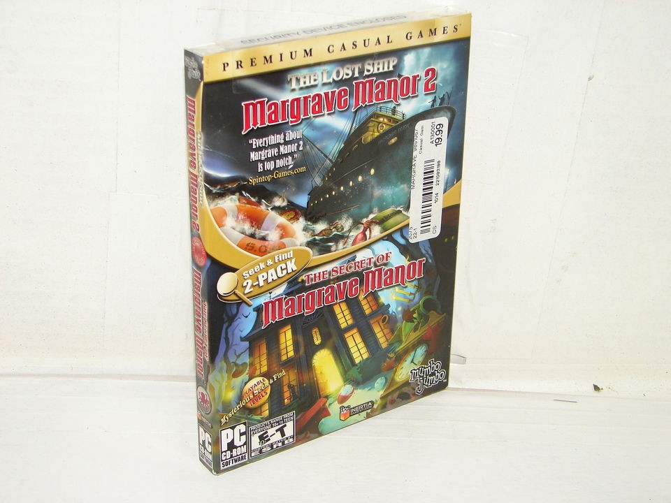 MARGRAVE MANOR 1 & 2 (PC HIDDEN OBJECT 2 PACK GAMES) **NEW**