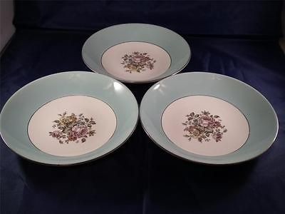 VINTAGE CUNNINGHAM & PICKETT DANUBE SET OF 3 SOUP BOWLS GREAT 