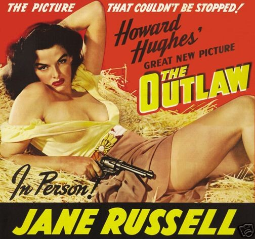 THE OUTLAW MOVIE POSTER Jane Russell RARE HOT VINTAGE 2