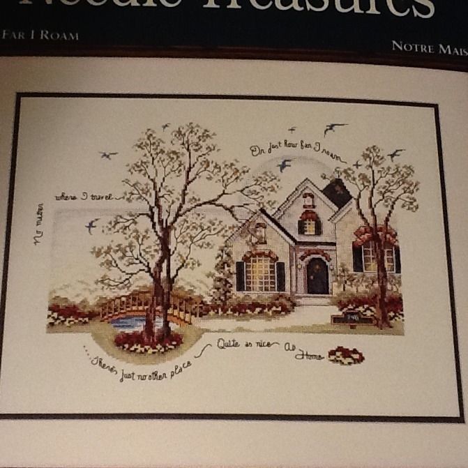   How Far I Roam Cross Stitch Kit Needle Treasures With House Trees Rare