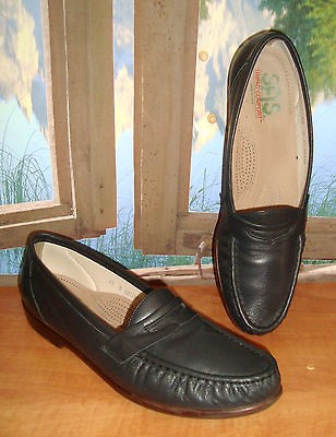 SAS ~ NAVY LEATHER PINCH PENNY LOAFERS SLIPONS 12 S (AAA) ~ NEX2NU 