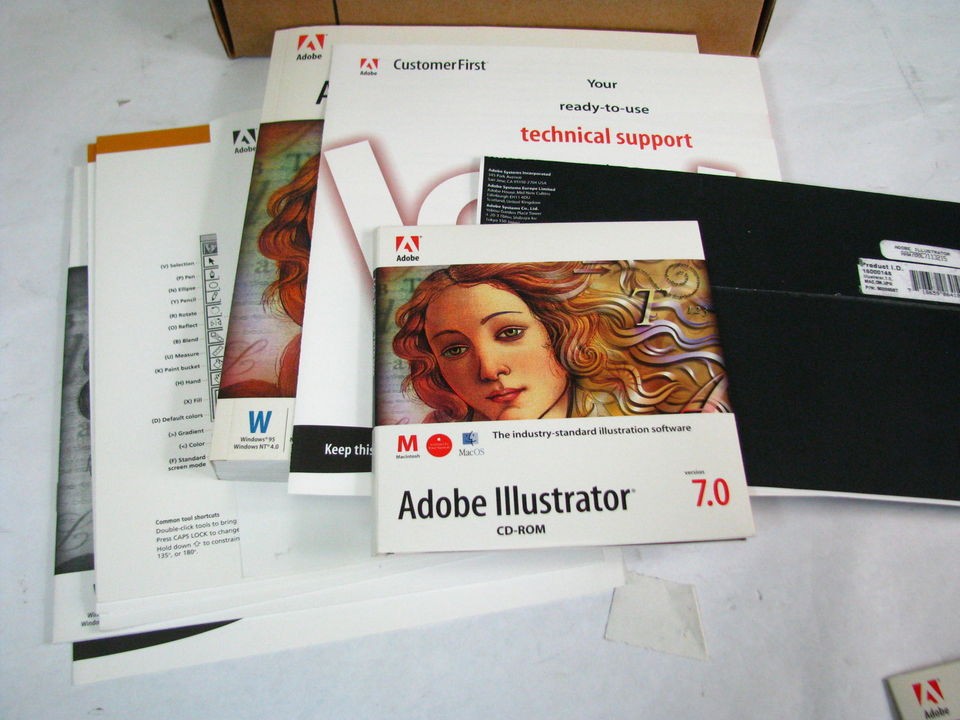 GENUINE ADOBE ILLUSTRATOR 7 UPGRADE VERSION VALID COA CODE FOR THE MAC