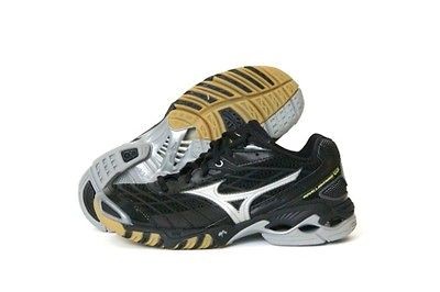 Mizuno Lightning RX Volleyball Shoes Black/Silver WOMENS size 9.5