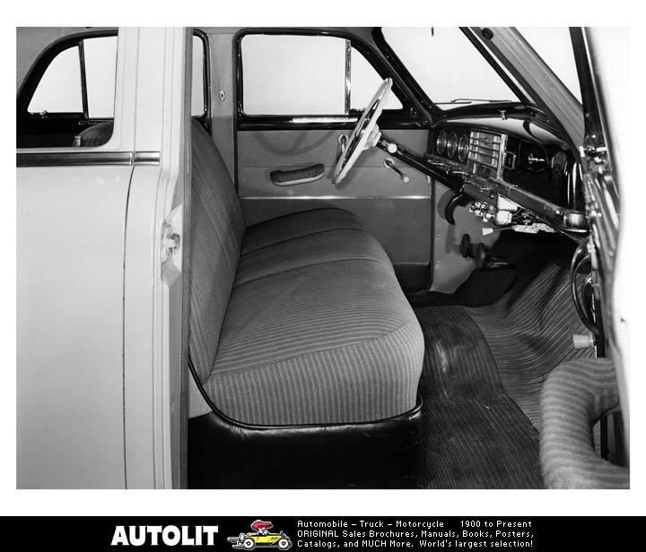 1949 Plymouth Special Deluxe 4 Door Sedan Interior Factory Photo