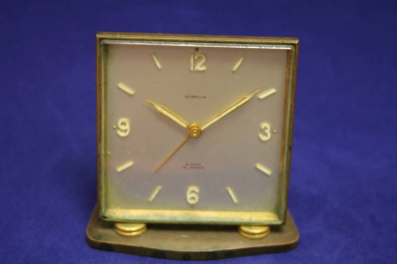 ANTIQUE ART DECO GUBELIN DESK  SHELF CLOCK WORKING