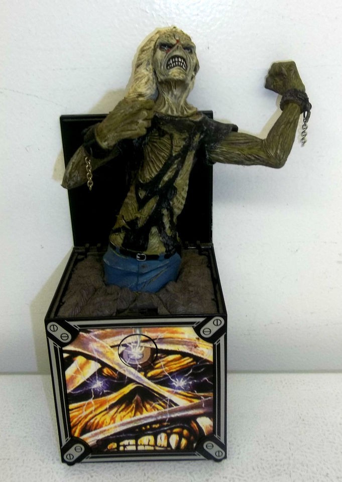   Iron Maiden Eddie Edward Head Jack in the Box Tear on left side