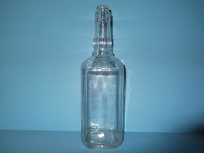 JIM BEAM 4/5 QUART WHISKEY/WINE/LIQUOR BOTTLE ,OLD/VINTAGE, EMBOSSED 