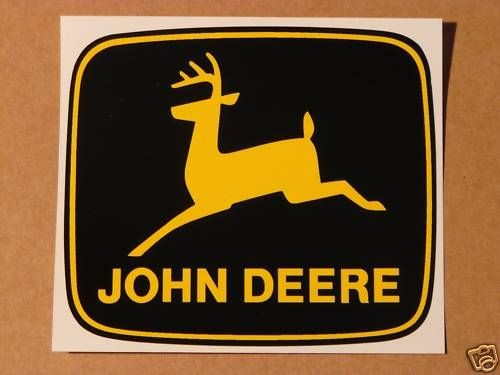 JOHN DEERE 4 inch 2 legged Yellow Deer Computer Cut DECAL Tractor