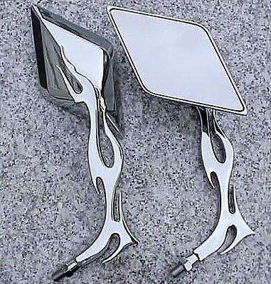 Kawasaki Vulcan 750 800 900 1500 CHROME FLAME MIRRORS