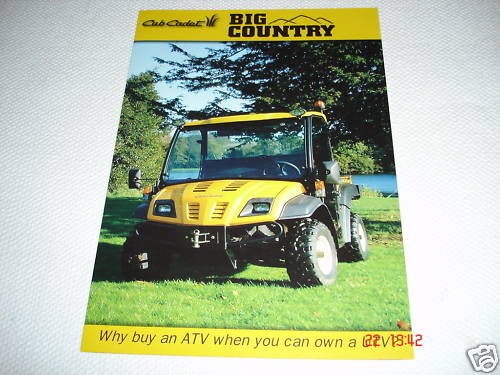 BARRUS CUB CADET BIG COUNTRY SALES BROCHURE   2009