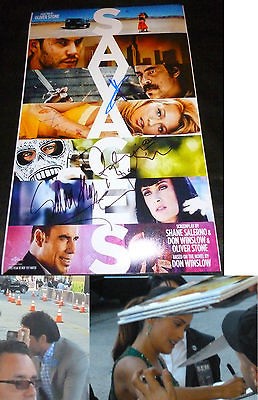 SALMA HAYEK  DEMIAN BICHIR ANTONIO JARAMILLO Signed SAVAGES11x17 