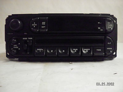 Dodge Jeep Chrysler 5 Disc CD Player Radio Factory P05091556AG AM FM 