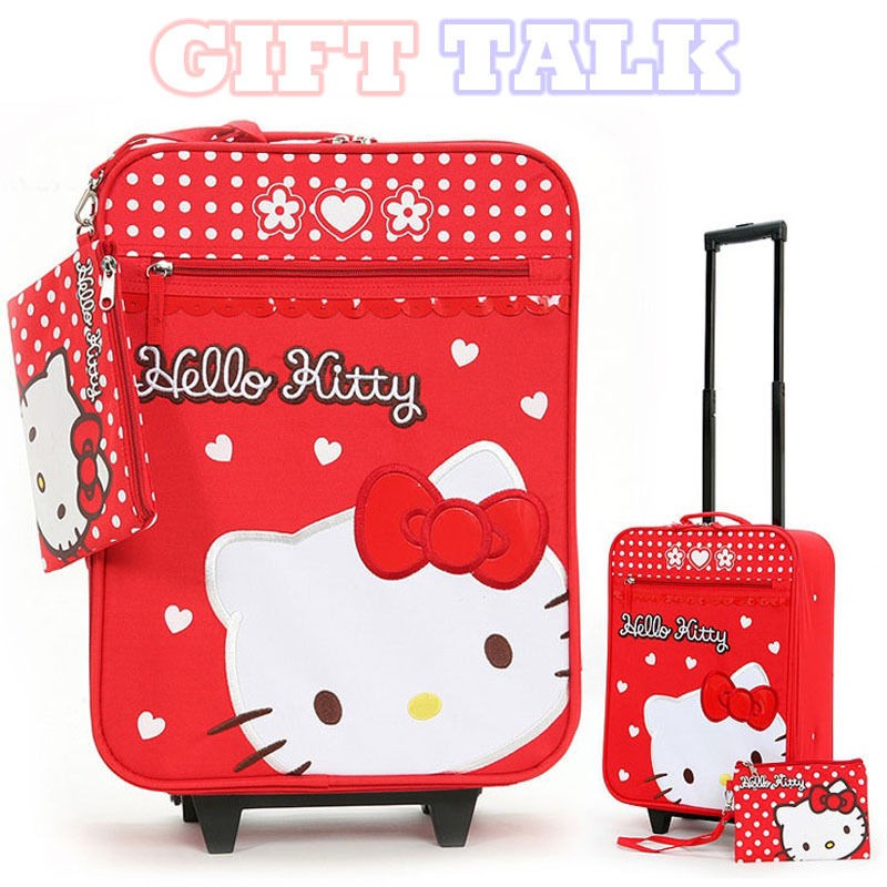   Kitty Luggage Trolley Bag 17 for Kids Officially Licensed Suitcase
