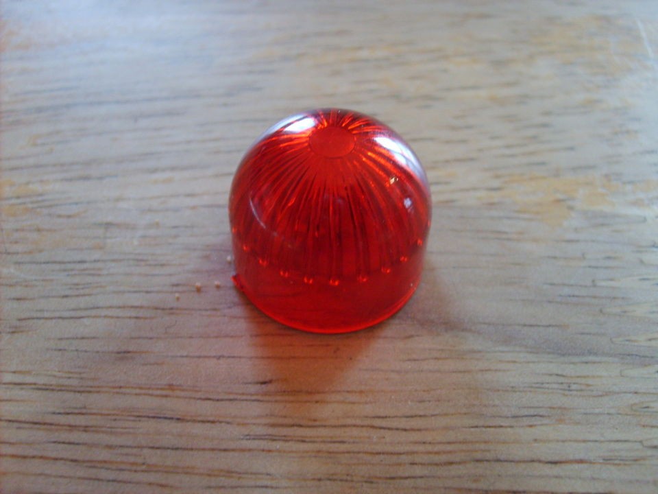 BUDDY L   RED PLASTIC BEACON DOME LIGHT   PARTS