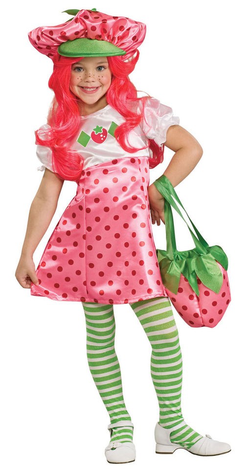 Strawberry Shortcake Pink Dress Up Halloween Cute Deluxe Child Costume