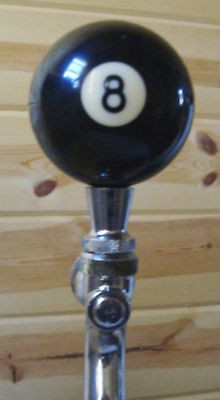 BALL BEER KEG TAP HANDLE KEGERATOR EIGHTBALL