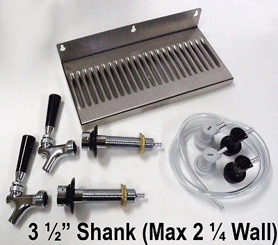 Draft Beer Kegerator Conversion Kit 2 TAP w/ 3.5 Shank