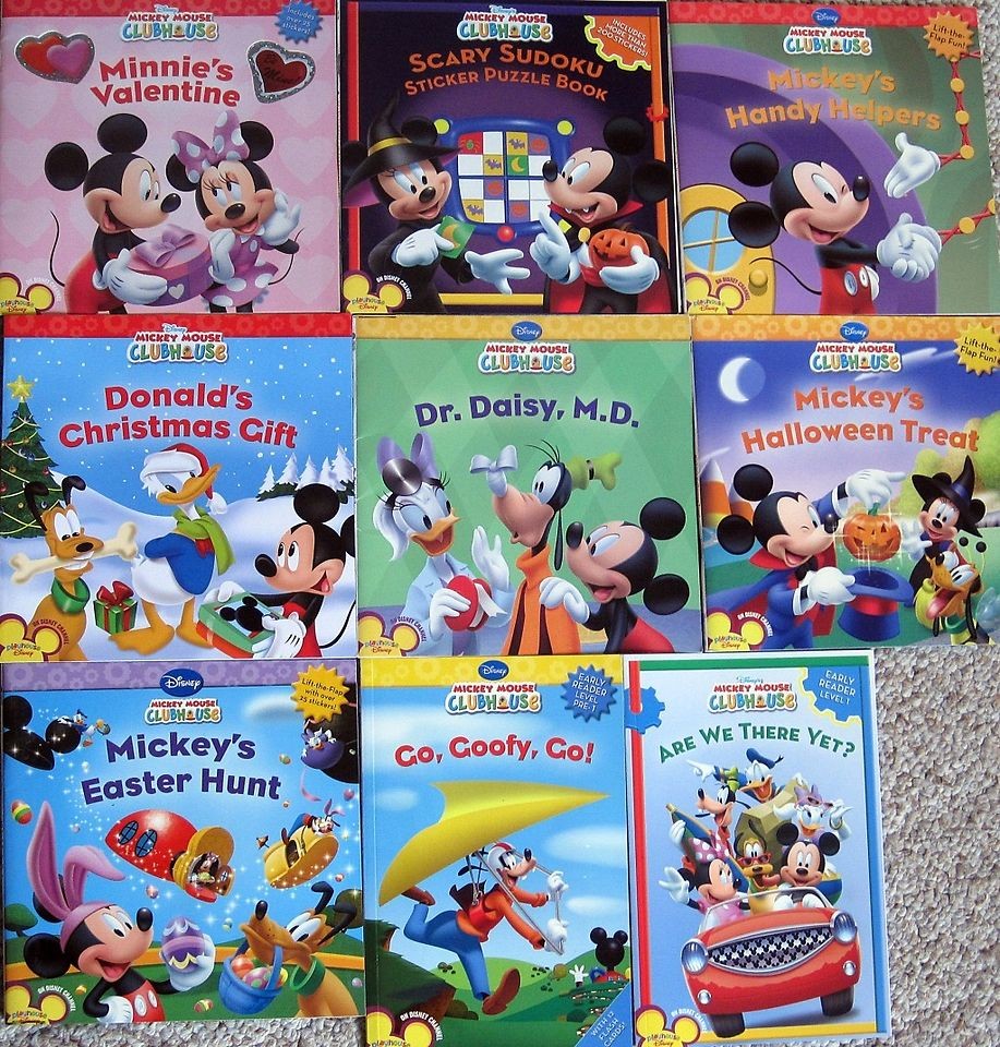 MICKEY MOUSE CLUBHOUSE Disney Lot 9 kids Storybooks NEW club house 