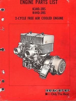 RUPP KOHLER FREE AIR K340 2RS & K440 2RS ENGINE PARTS MANUAL