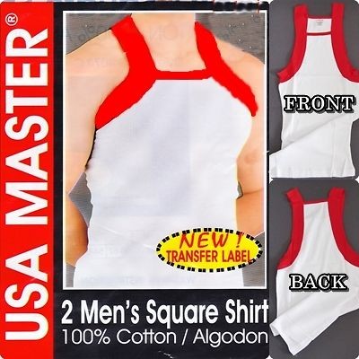 USA MASTER MENS SQUARE CUT RIB A SHIRTS TANK TOPS G UNIT STYLE 