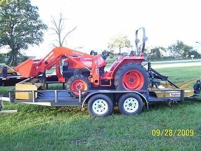 L2800HST Kubota 4WD Tractor Loader Trailer/BUSHHOG/BOXBLADE/Tiedowns 