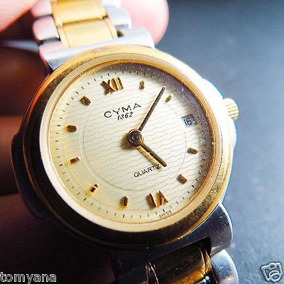 SWISS MADE VINTAGE CYMA 1862 QUARTZ LADY WATCH